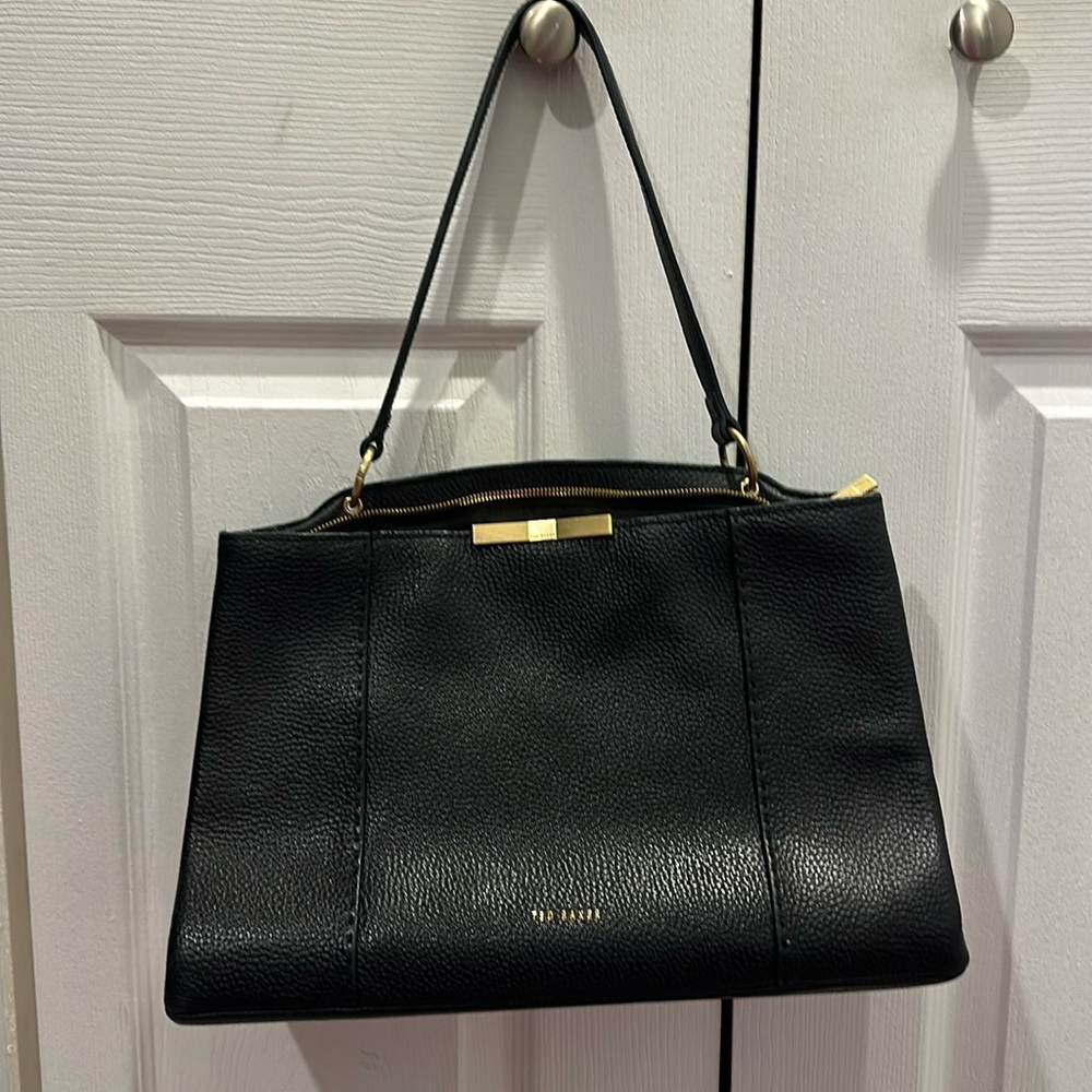 TED BAKER LONDON handbag, black, 14 X 9 inches